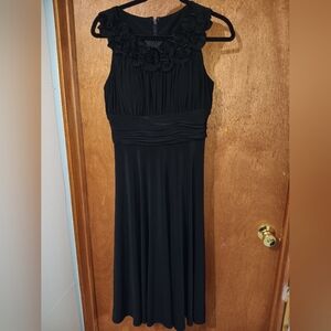 Jessica Howard Black Maxi Dress with Floral Accents